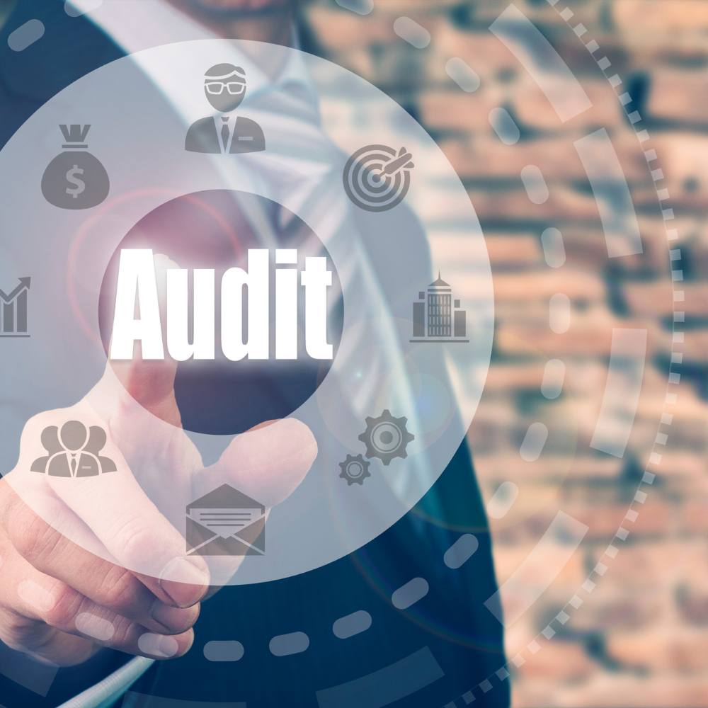 représentation de ce qu'est un audit par des icones